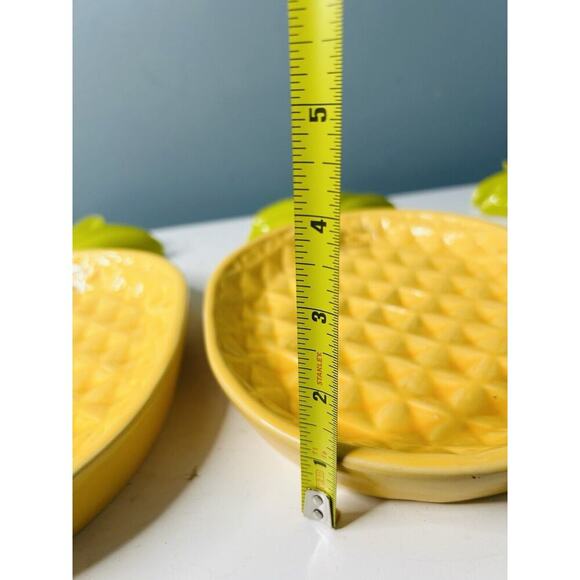 (3) NWT Pineapple Ceramic 12 3/4” Yellow Wall Hanging Decor HD Designs Outdoor - Picture 6 of 11